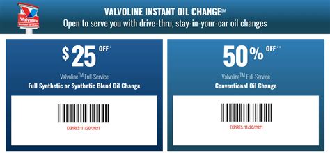50 off synthetic oil change - Make Valvoline Instant Oil Change℠ at 9470 Mira Mesa Blvd. your go-to center for affordable maintenance services that save you up to 50% when compared to dealership prices. We'll also help you save on our rates when you use the oil change coupons available on our website. Get additional service details by contacting us …